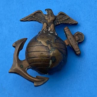 Vintage USMC EGA Eagle Globe Anchor Screwback Insignia Brass Uniform Device c40s