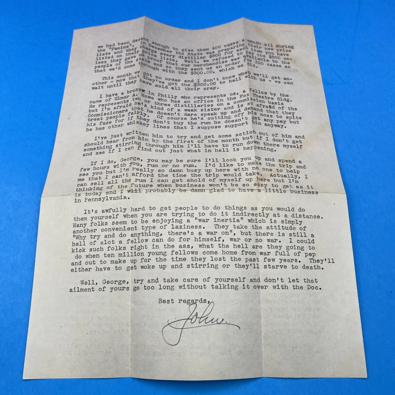 1945 Boston WW2 G.H.A. Himmler/Hitler cachet, 3c Steamship Savannah; letter incl - Image 6
