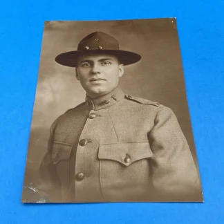 1917 WWI U.S. Army Medical Corps Lieutenant Sepia Portrait Photo