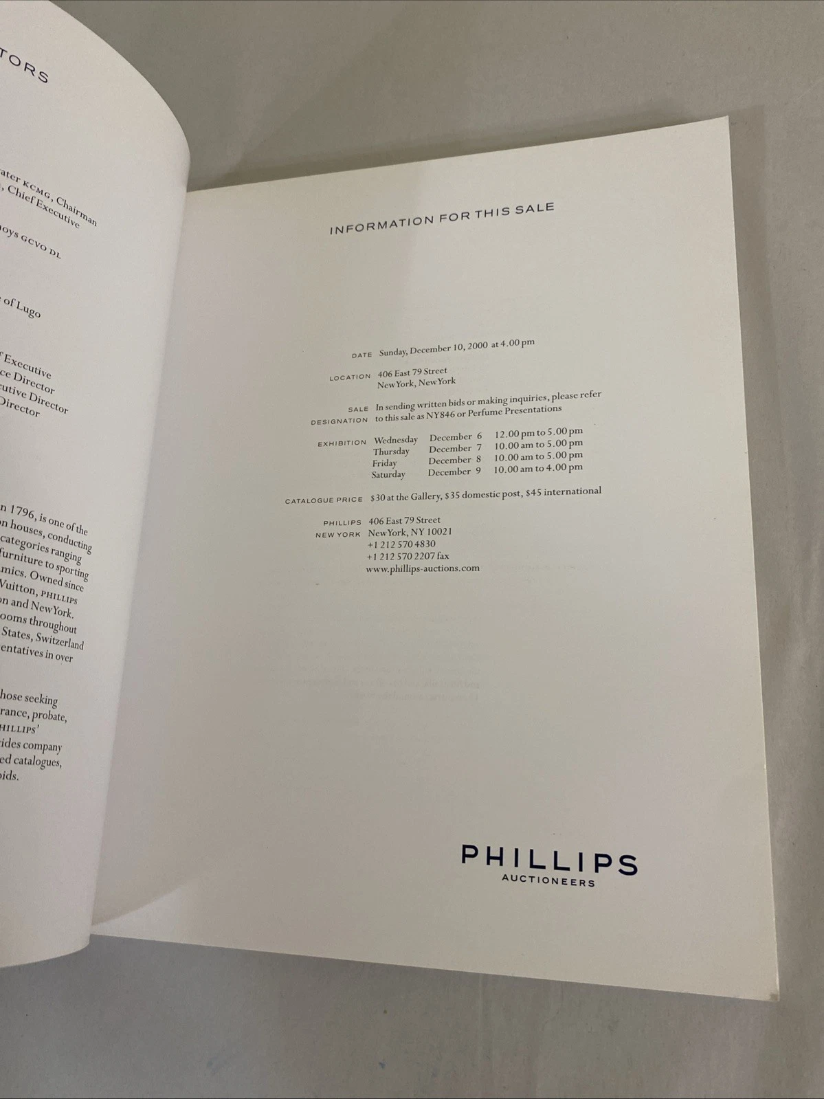 Phillips New York Perfume Presentations Auction Catalog December 2000 NY - Image 4