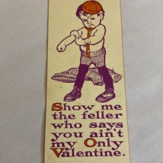 AM Davis Co. 1912 “Show Me The Feller Who Says You Ain’t My Valentine” Card