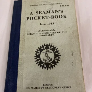 WWII Royal Navy Seaman’s Pocket Book 1943 HMS Scott Named Complete Copy