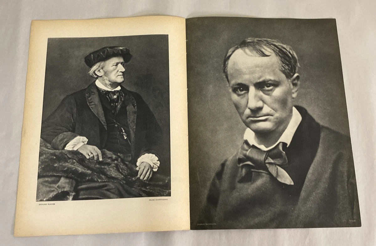 Whitman by Brady + Baudelaire by Nadar Verve 1939 photogravure two-page spread - Image 7