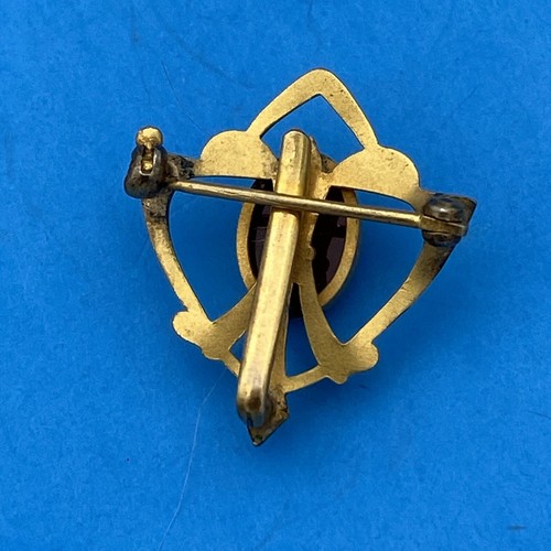 Unusual gilt and cameo pendant watch bow pin c1890 - Image 4