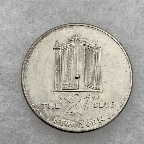 Vintage "21" Club New York Spinner Token Coin Speakeasy Polished Silver-Tone - Image 2