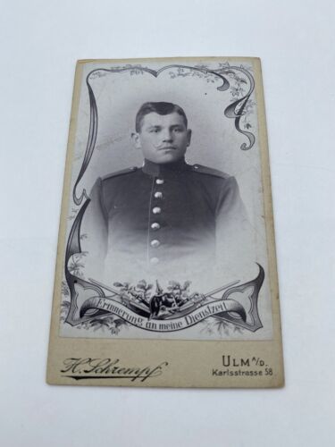 Fotografie H. Schrempf, Ulm Karlsstrasse 58, Portrait German Solider in Uniform
