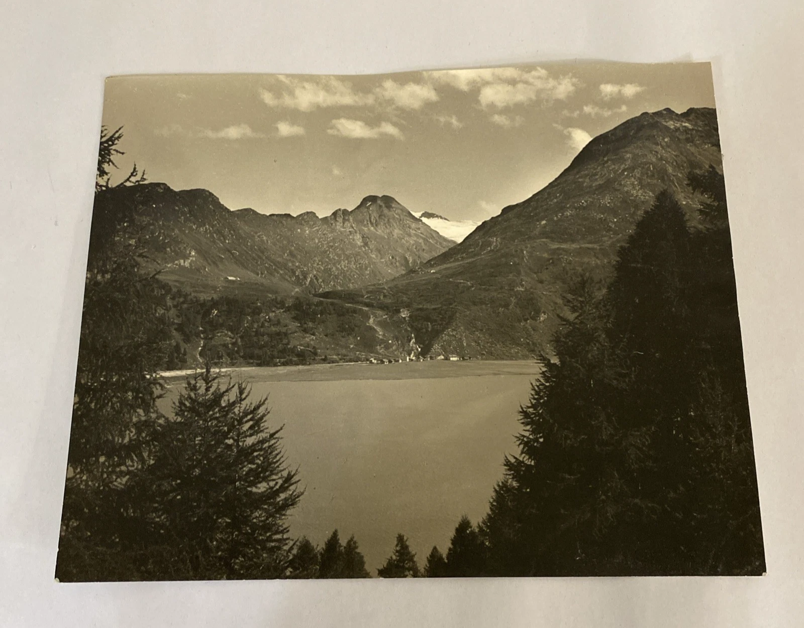 Lago di Montespluga, Splügen Pass—Casa Cantoniera Stuetta, vintage photo c.1930s