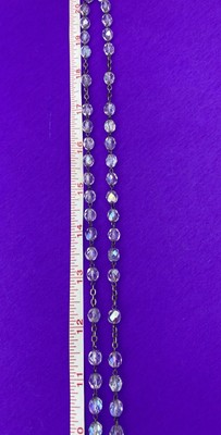Vintage Claudio Cipolletti Aurora Borealis Crystal Faceted Glass Rosary, ITALY - Image 10