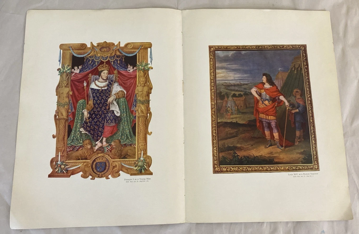 Verve 1939 Official Portraits bifolio: Francois I, Ingres Bonaparte, royal art