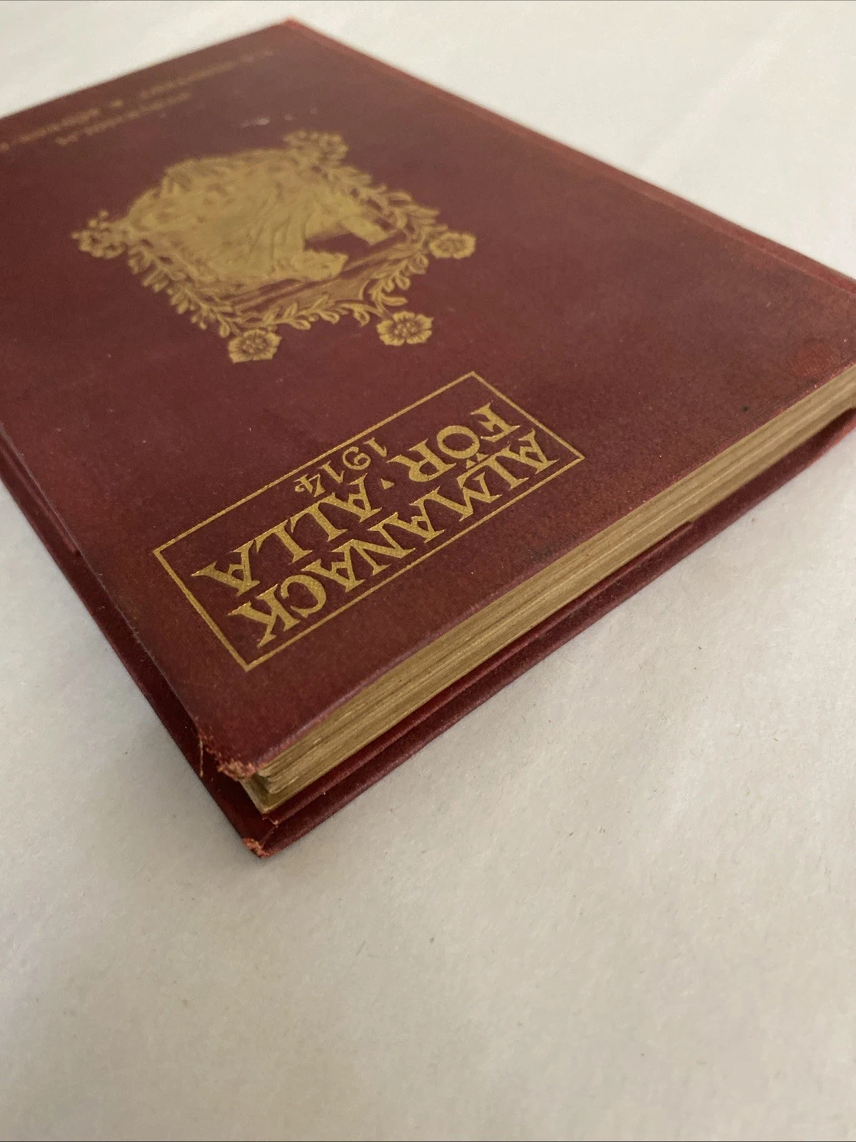 1914 Almanack för alla, Norstedt Stockholm—maps, mushrooms, heraldry, gilt cloth - Image 5