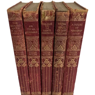 Oscar Wilde Putnam Ravenna Edition 5 Vols Flex Leather Plays & Tales Set RedGilt